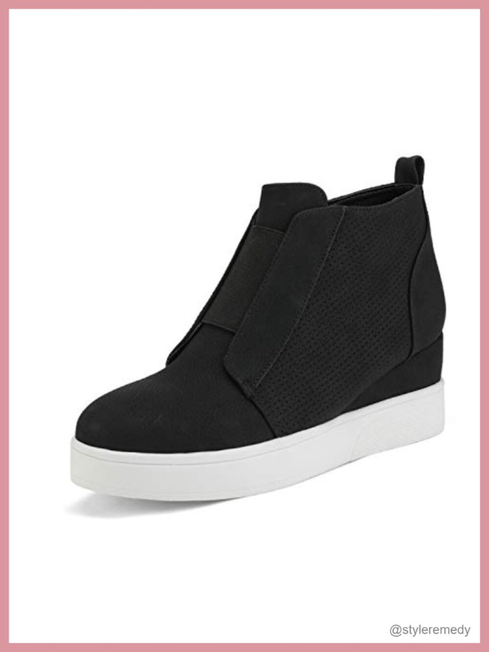 Women's Platform Wedge Sneakers Ankle Booties Perforated Zip Up